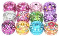 NS02: Glittery Round Boxes - 45mm (Pack Size 24)